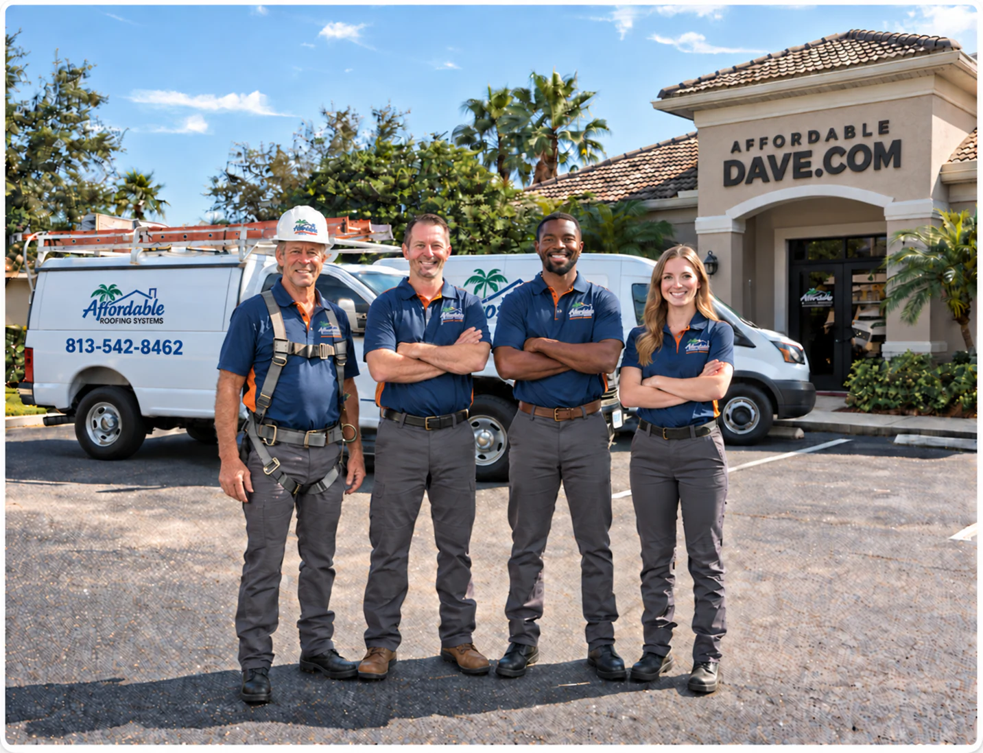 Affordable Roofing Systems team providing roof repair, replacement and storm response